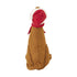 Brown Lab with Santa Hat Christmas Tree Topper in Hand Felted Wool - ARCADIA HOME